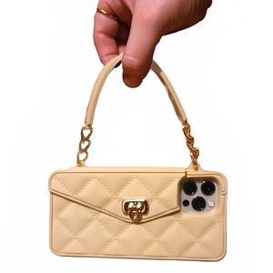 iPhone 12/iPhone12 Pro Mini Cream Bag Wallet Case